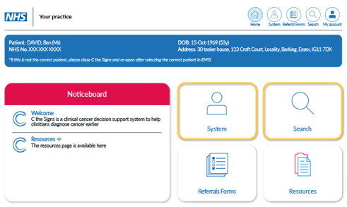 CtS_Dashboard - System and Search - EMIS