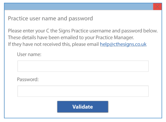 Practice username password